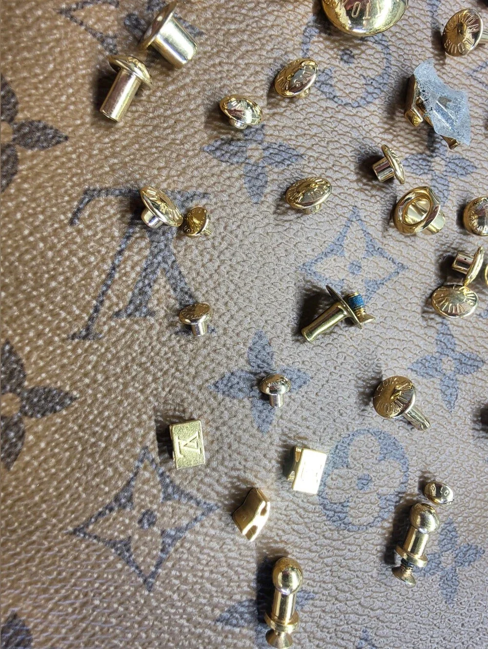 Louis Vuitton Gold Metal Stud and rivets Hardware Assortment